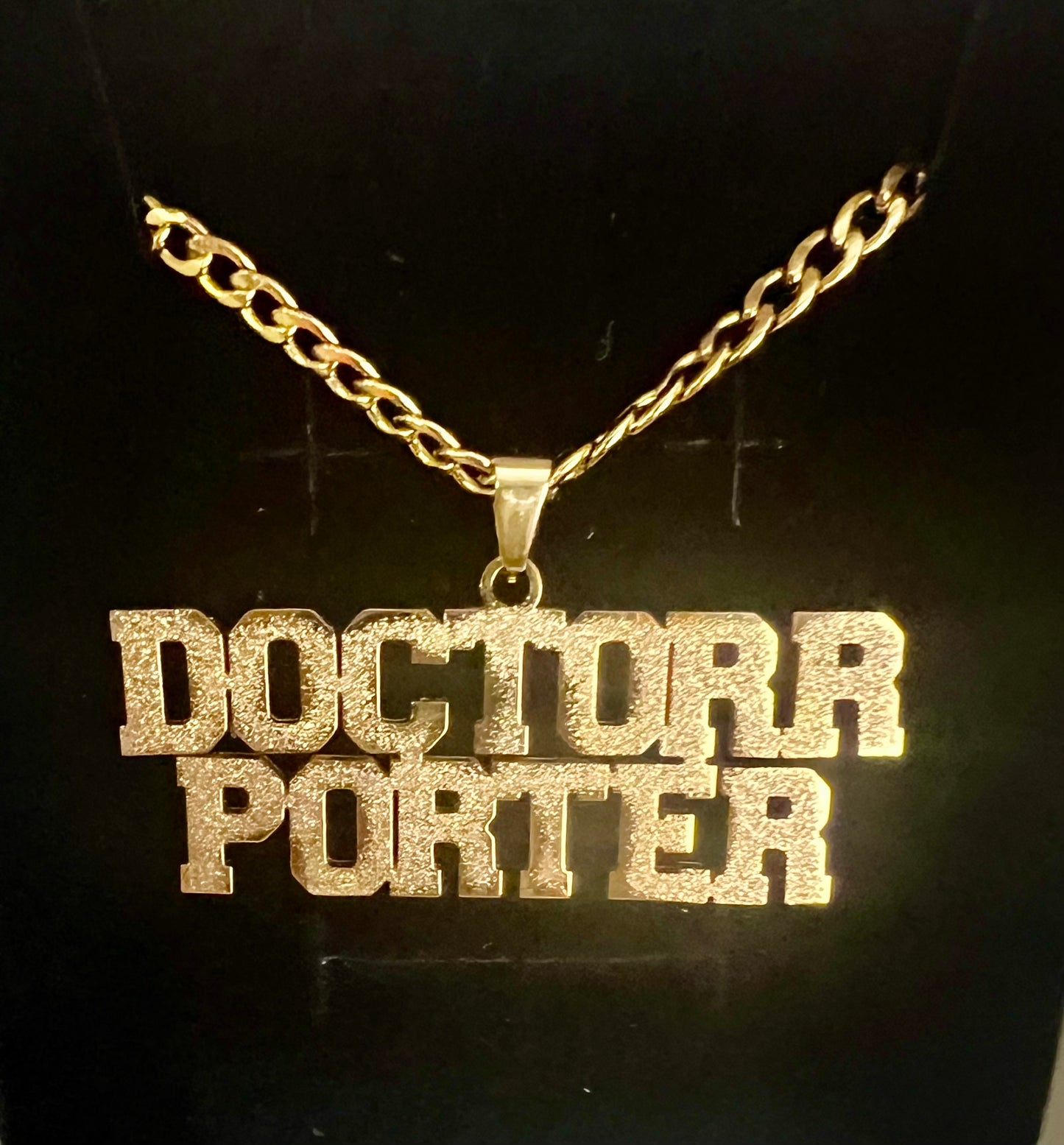 Monogram Bling Gold Necklace