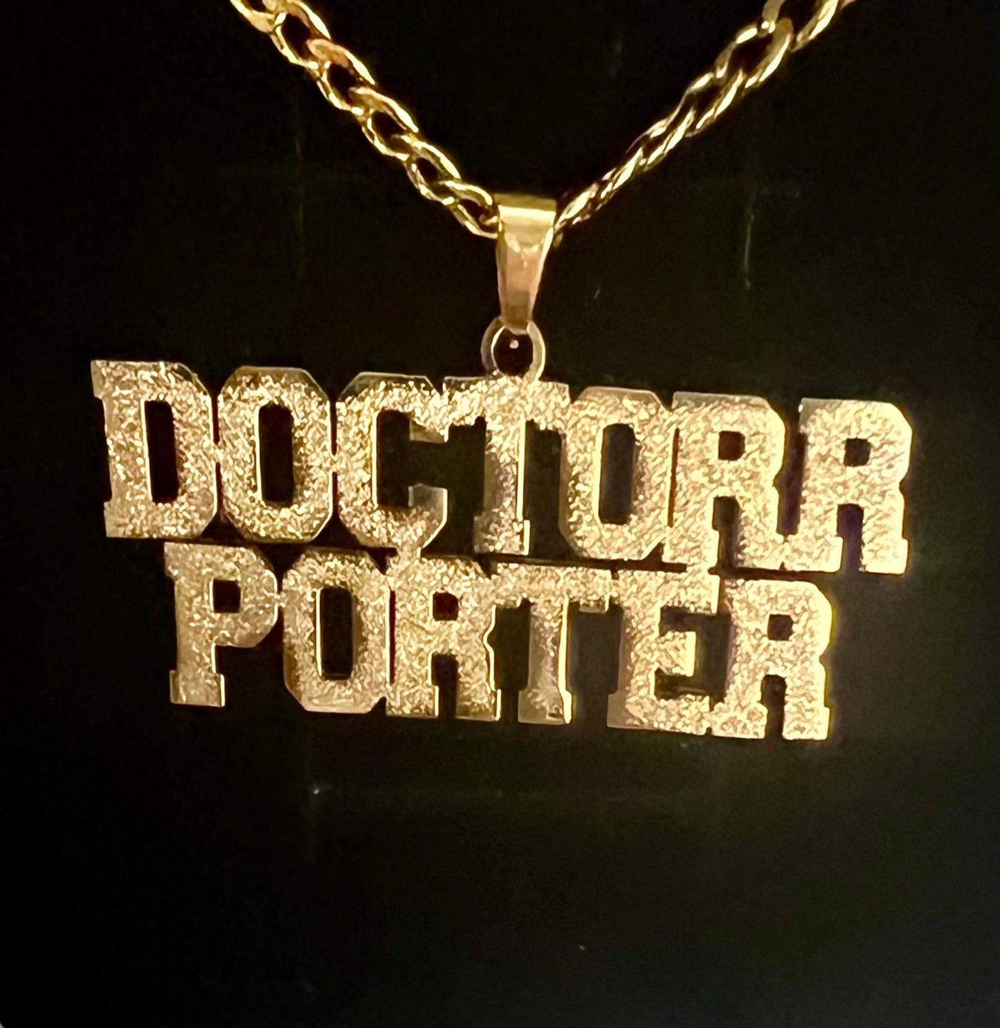 Monogram Bling Gold Necklace