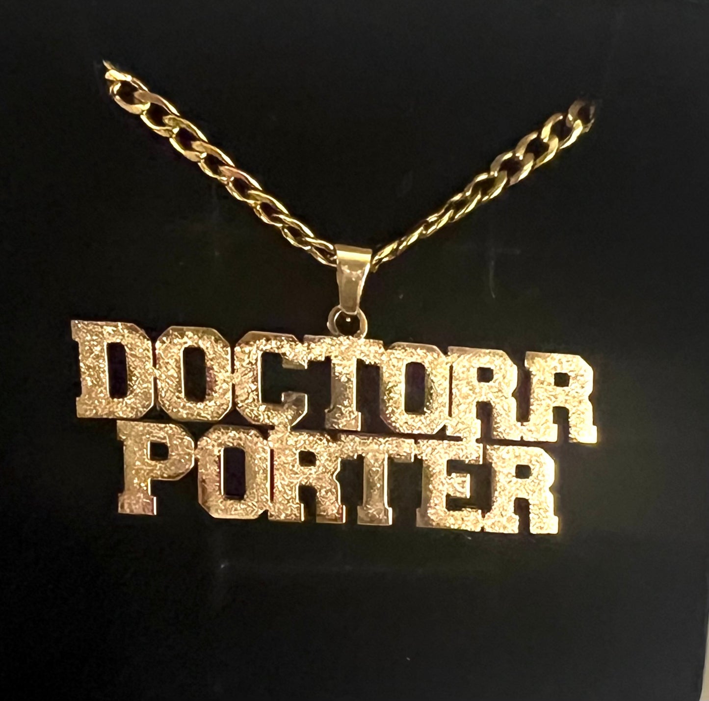 Monogram Bling Gold Necklace