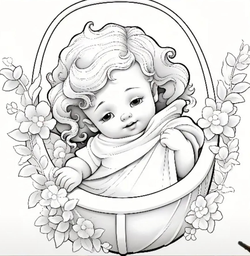 Cute Girl Coloring Book