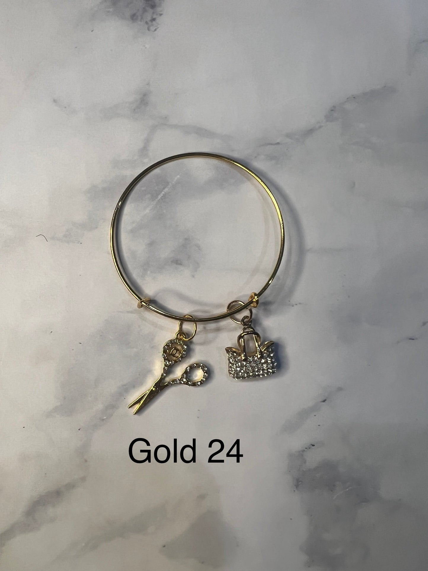 Gold Designer Inspired Bracelet-Write selection in the name box please.