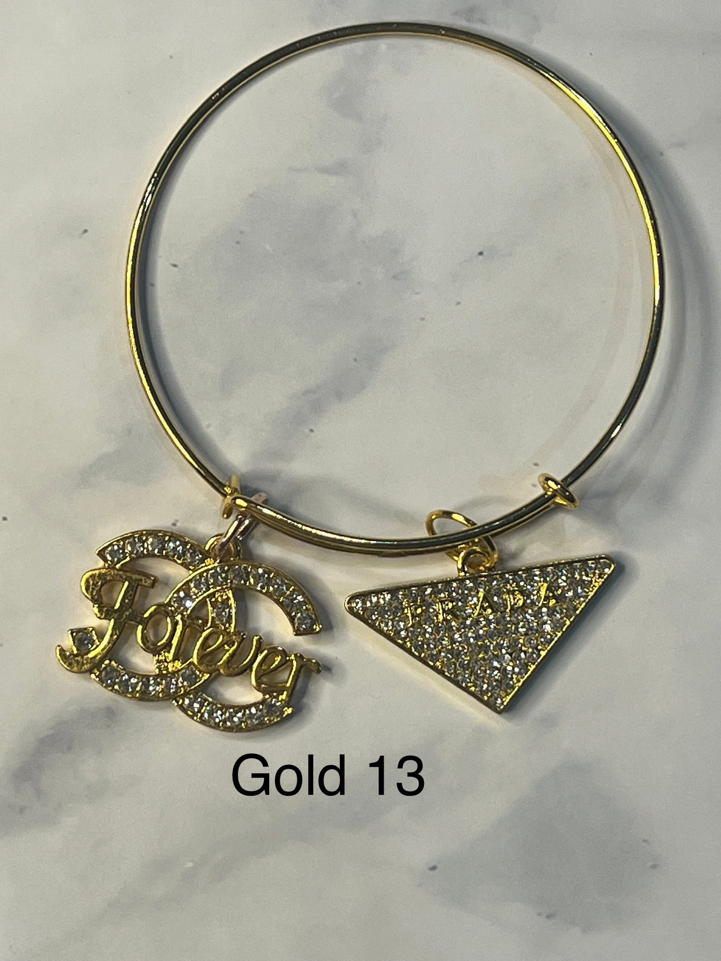 Gold Designer Inspired Bracelet-Write selection in the name box please.