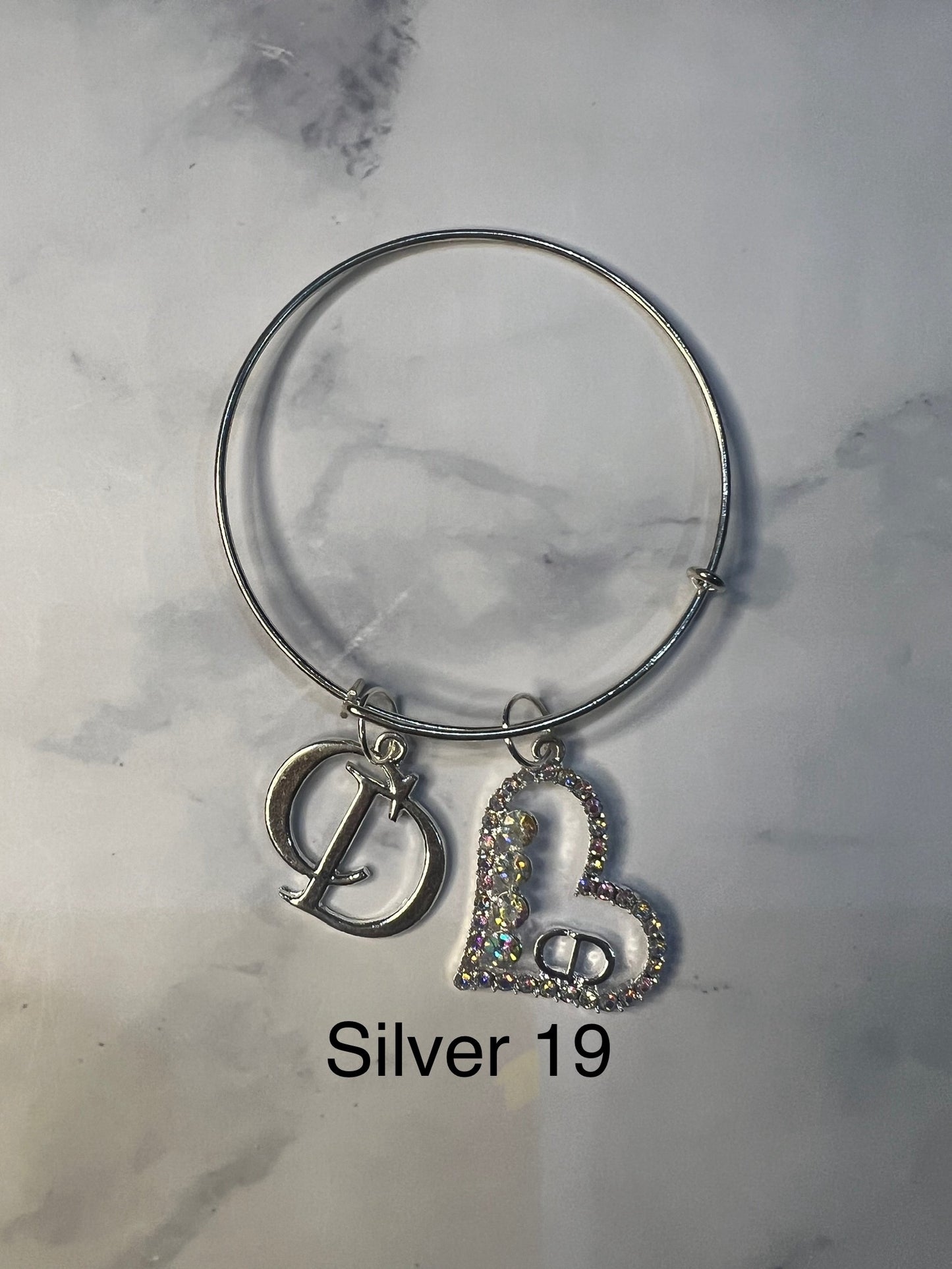 Silver Designer Inspired Bangles -Write selection in the name box please.