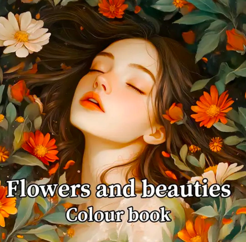 Flower Girls Coloring Book