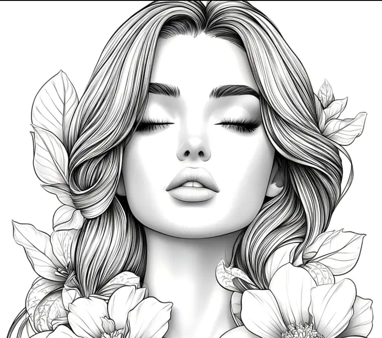 Flower Girls Coloring Book