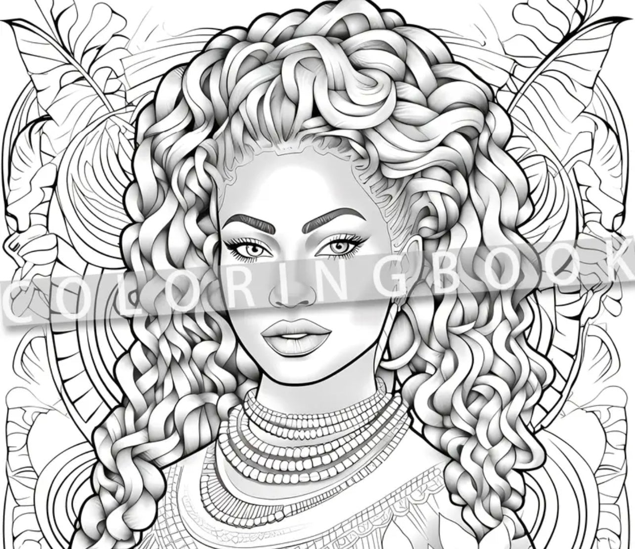 African Girl Coloring Book