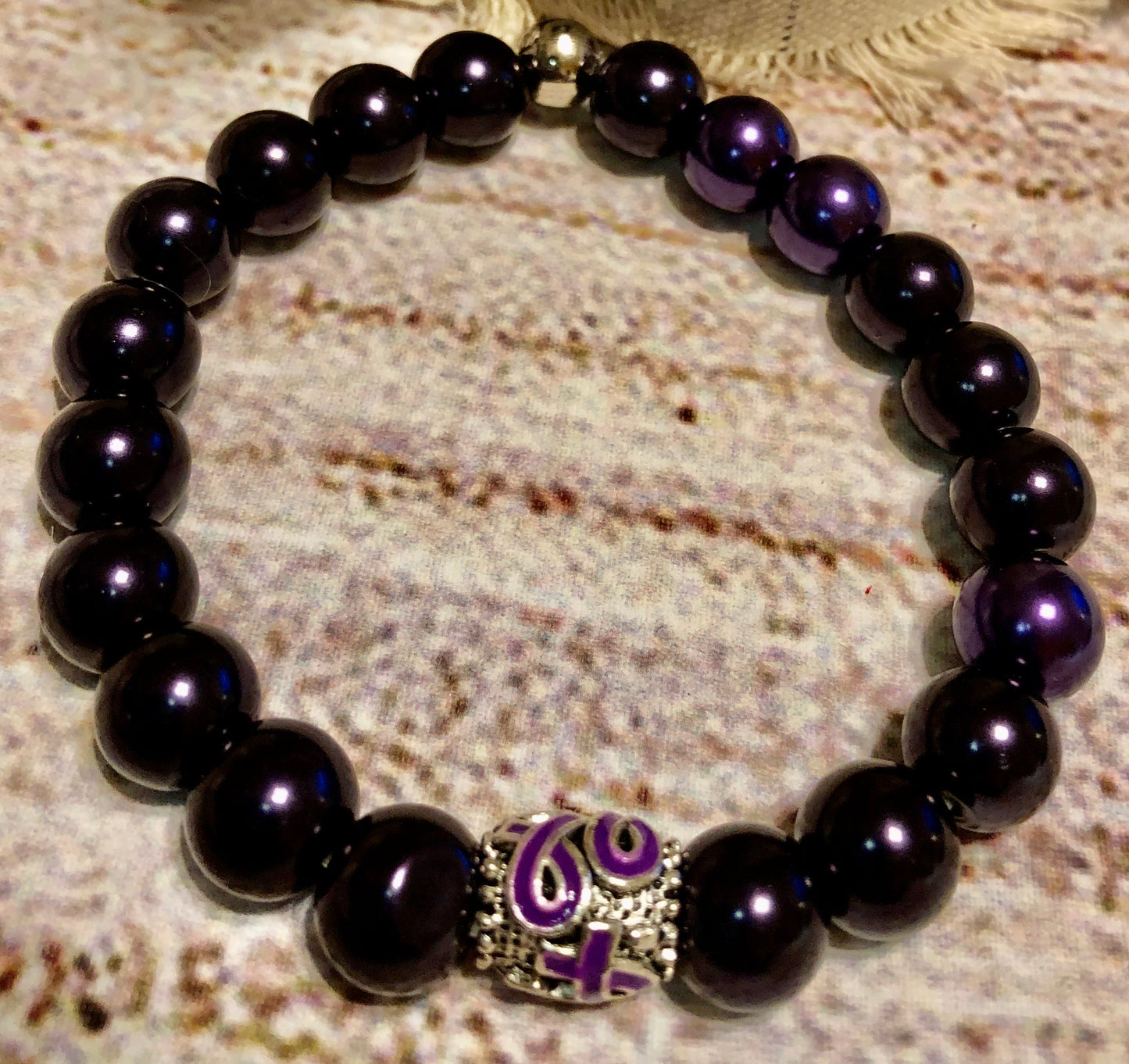 Purple Awareness Dark Amethyst Charm VI