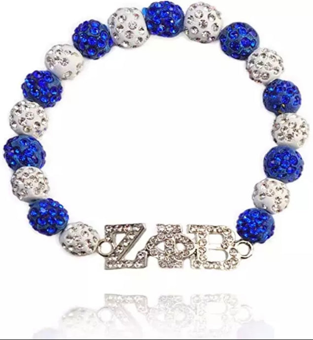 Zeta Charmed Pearl Bracelet