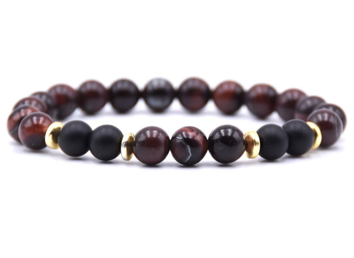 Aromatherapy Essential Oil Diffuser Bracelet RedTiger Eye Stones