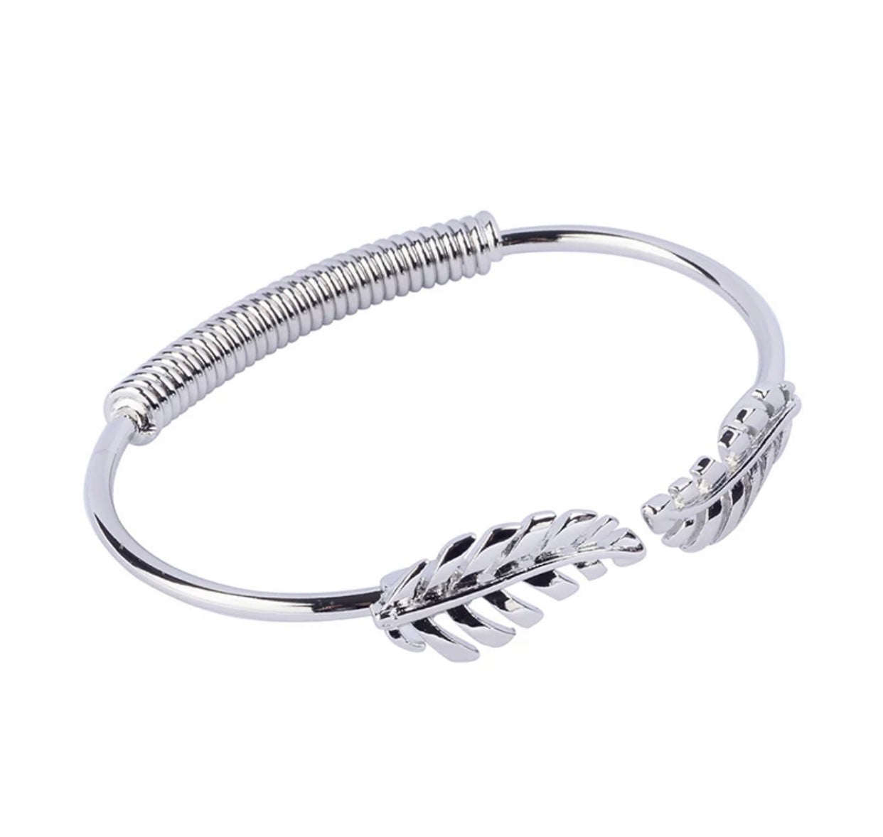 Olive Brass Leaf Titanium Gold Filled Leaf Bangles