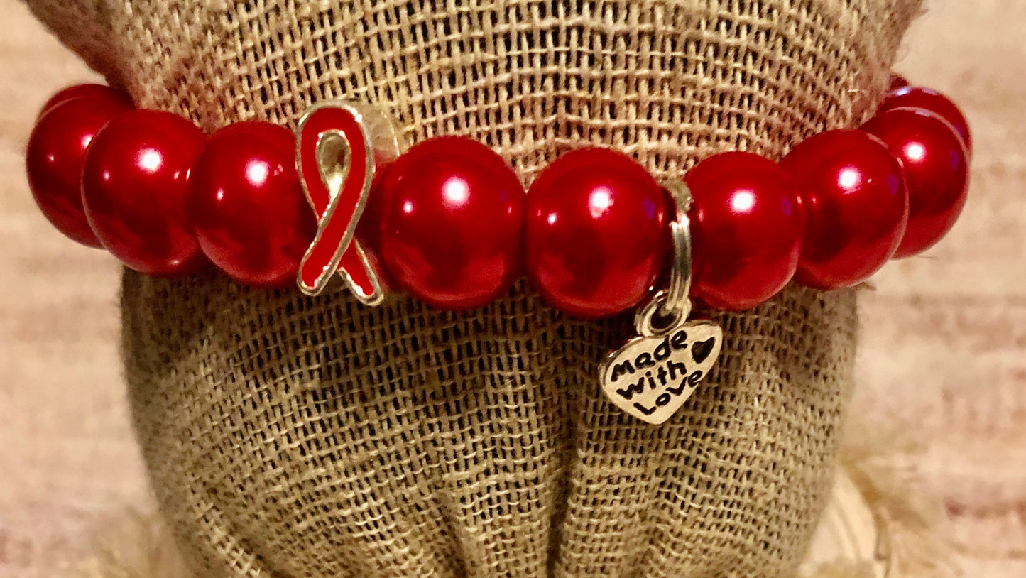 Red Awareness bracelet 3