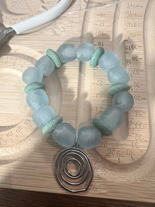 Aqua Glass Bracelet