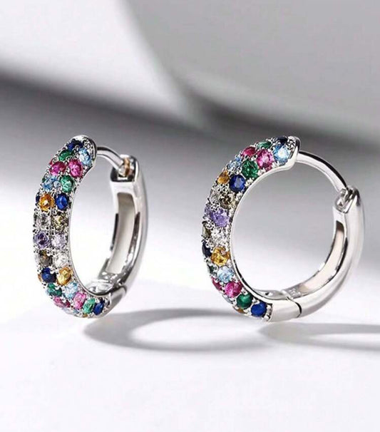 Silver DazzleBerry earrings