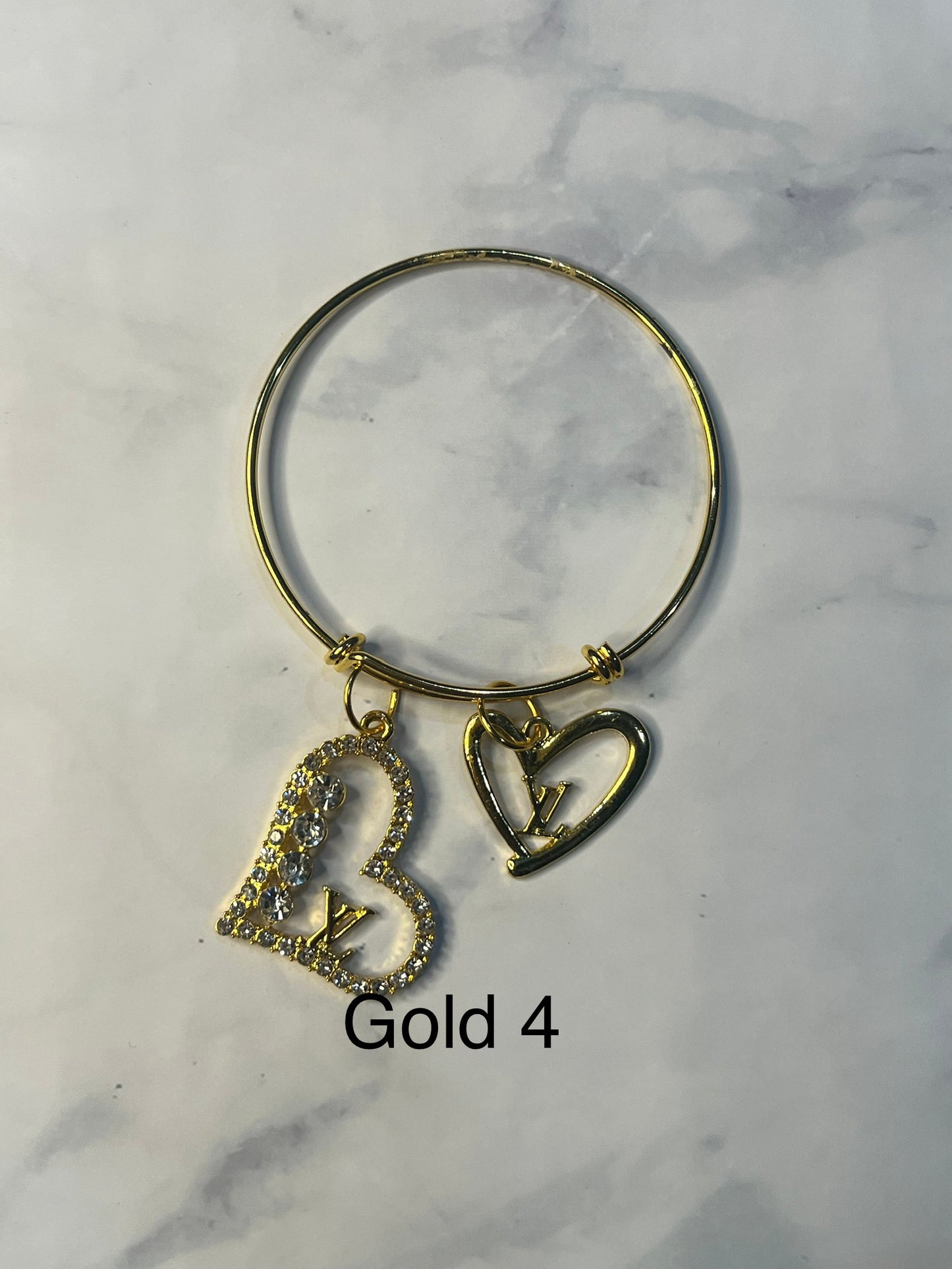 Gold Designer Inspired Bracelet-Write selection in the name box please.