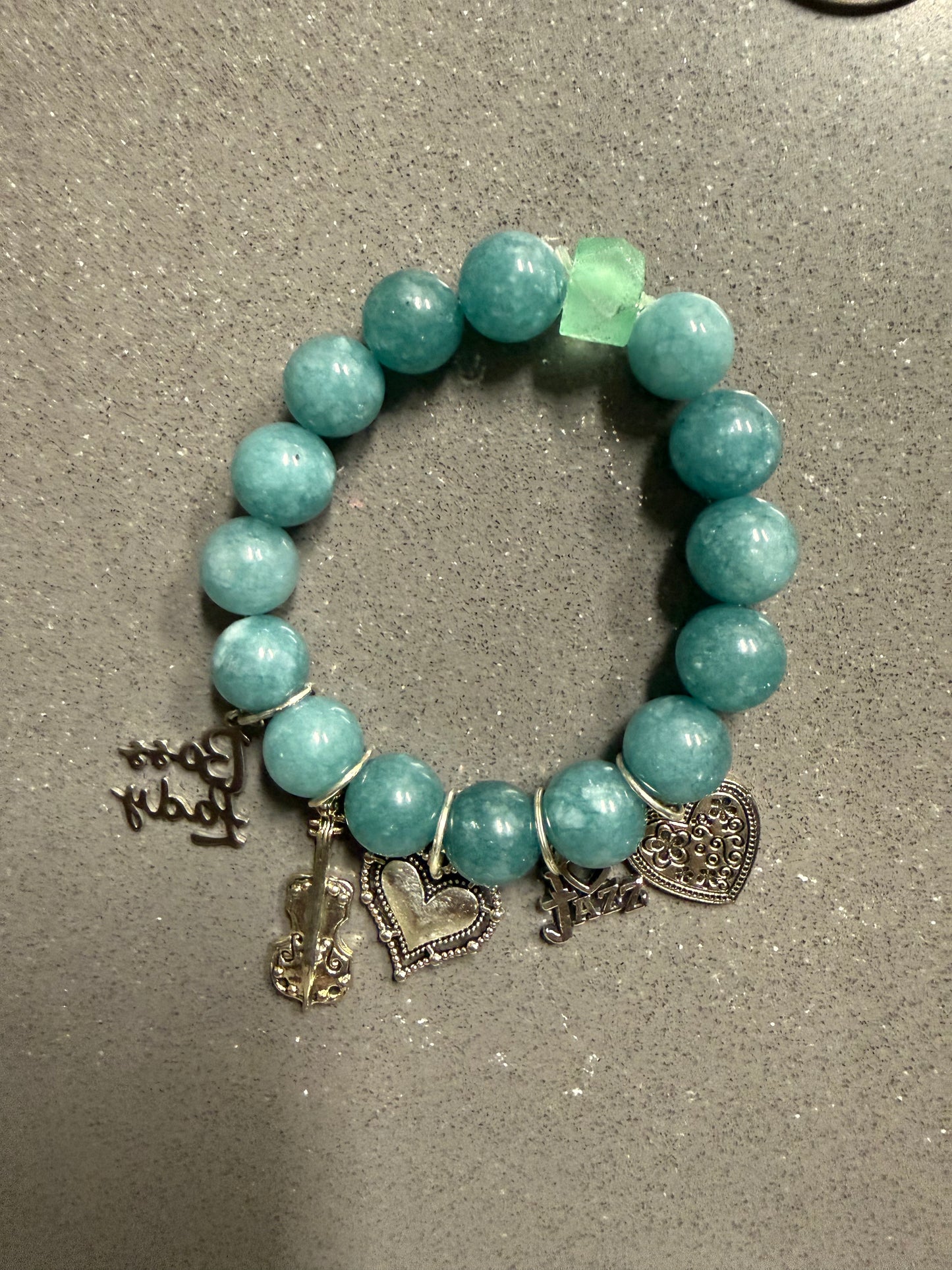 Blue waters Stacked Charm Bracelet