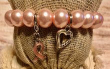 Cancer Awareness Satin Open Heart Bracelet