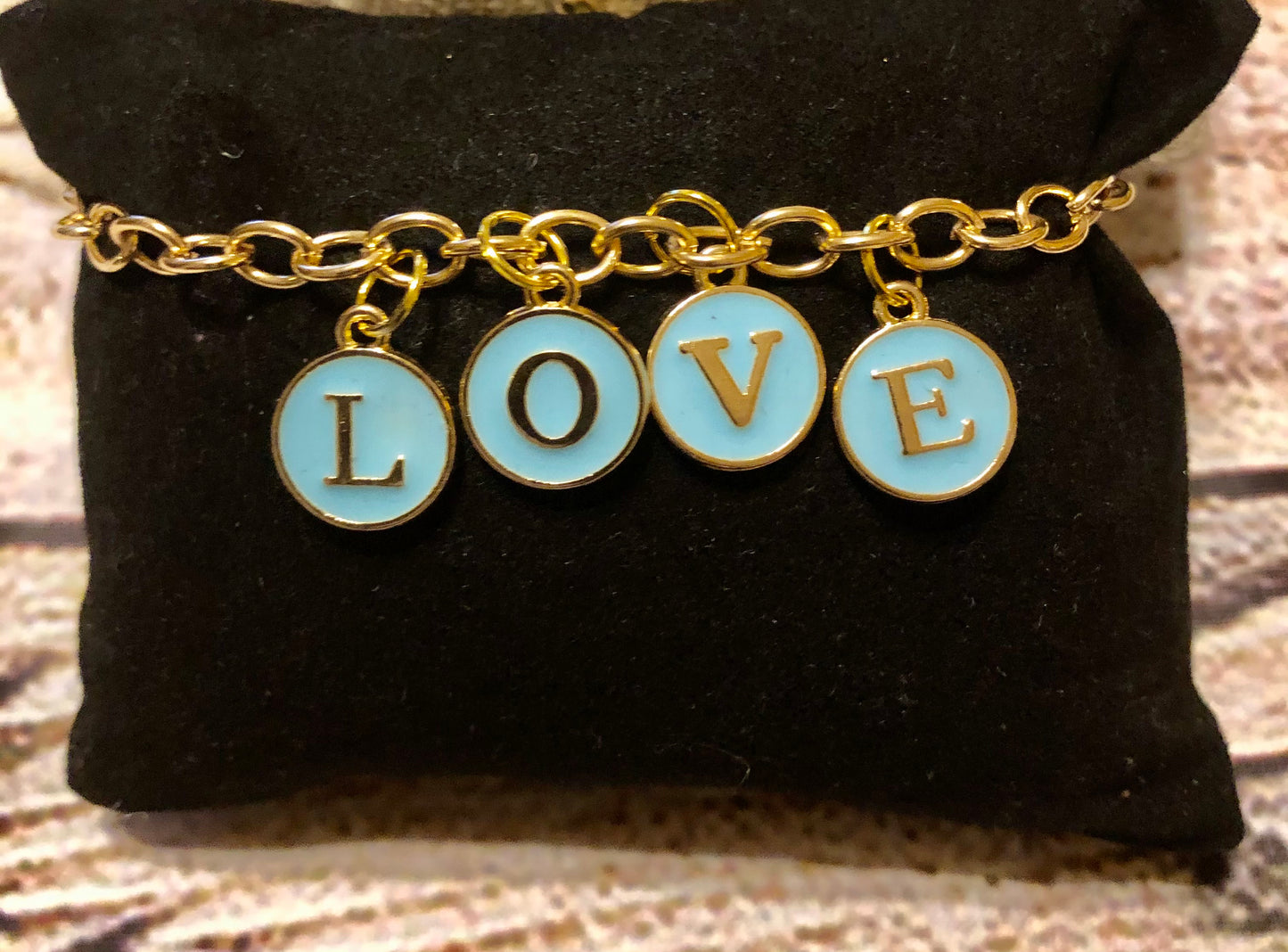 Gold Love Linked Charmed Bracelets