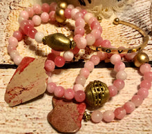 Pink Stone with African Brass Mix