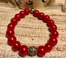 Red Awareness bracelet Heart Red Quartz