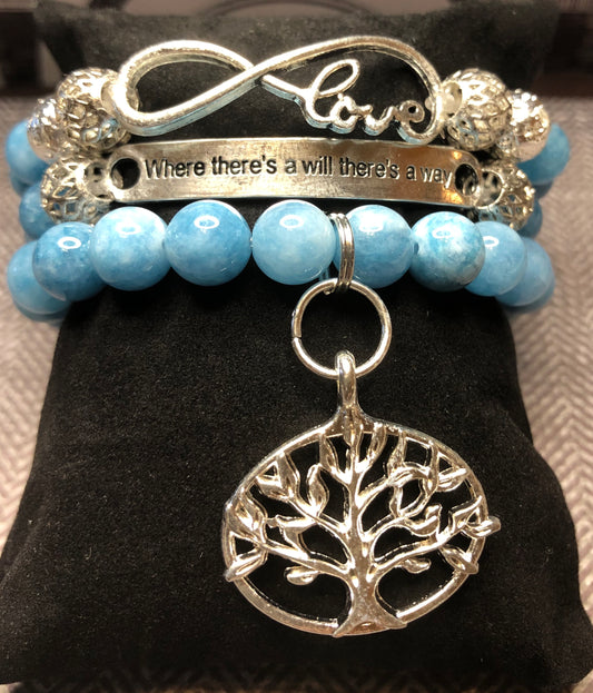 Blue Moon Silver Charmed Stack