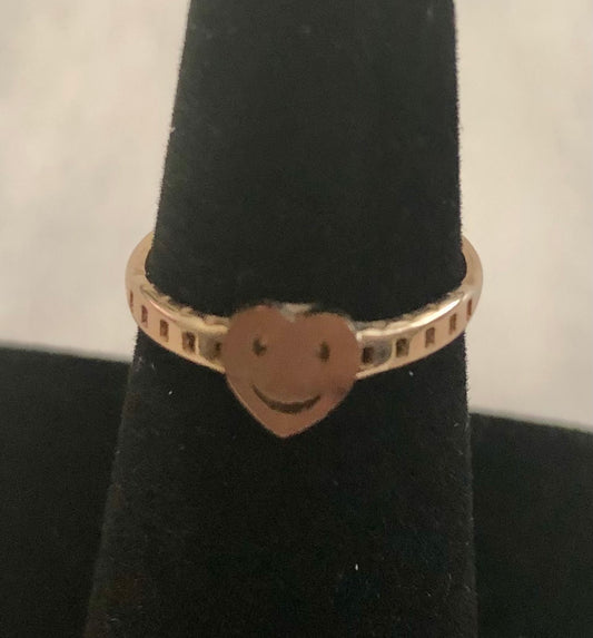 Fashion Heart Smily Face Ring