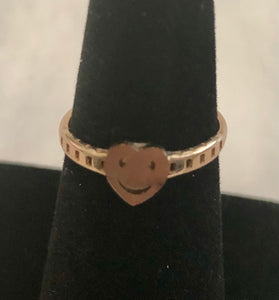 Fashion Heart Smily Face Ring