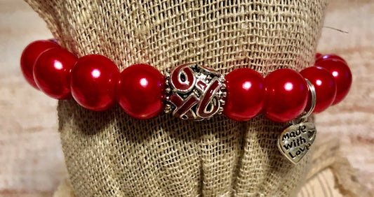 Red Awareness bracelet Ribbon Support