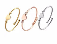 Stainless Steel Gold Plated Love Bangles