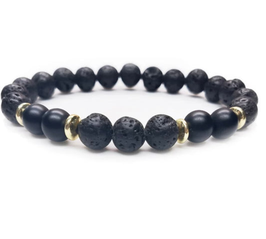 Aromatherapy Essential Oil Diffuser Bracelet Lava Stones