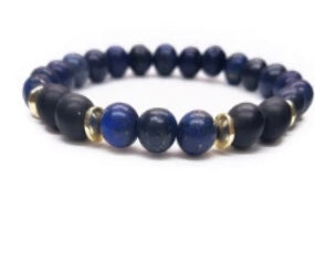 Aromatherapy Essential Oil Diffuser Bracelet Lapis Lazuli Stones