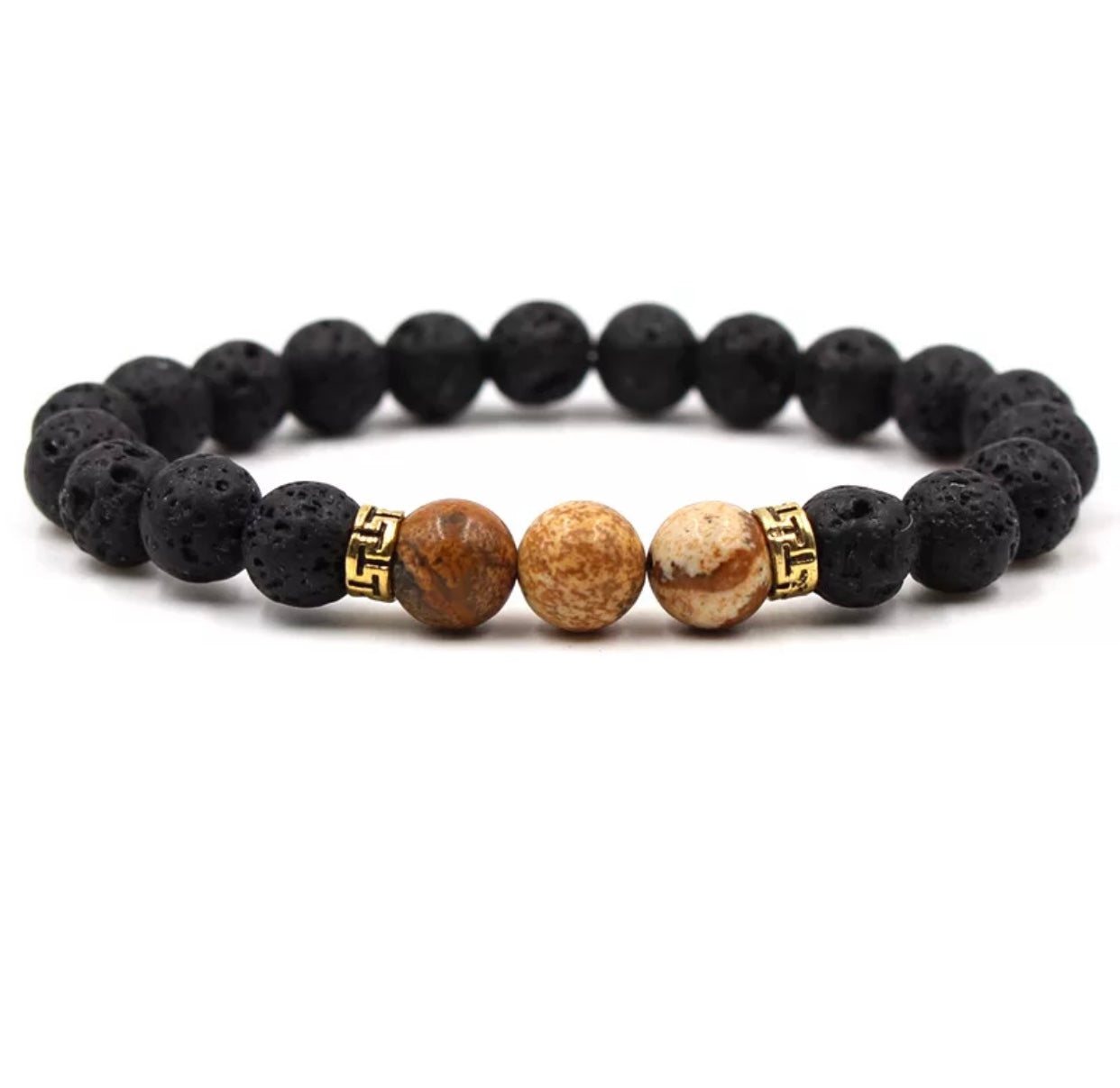 Natural Stone  Bronzite Lava Energy aromatherapy Bracelet