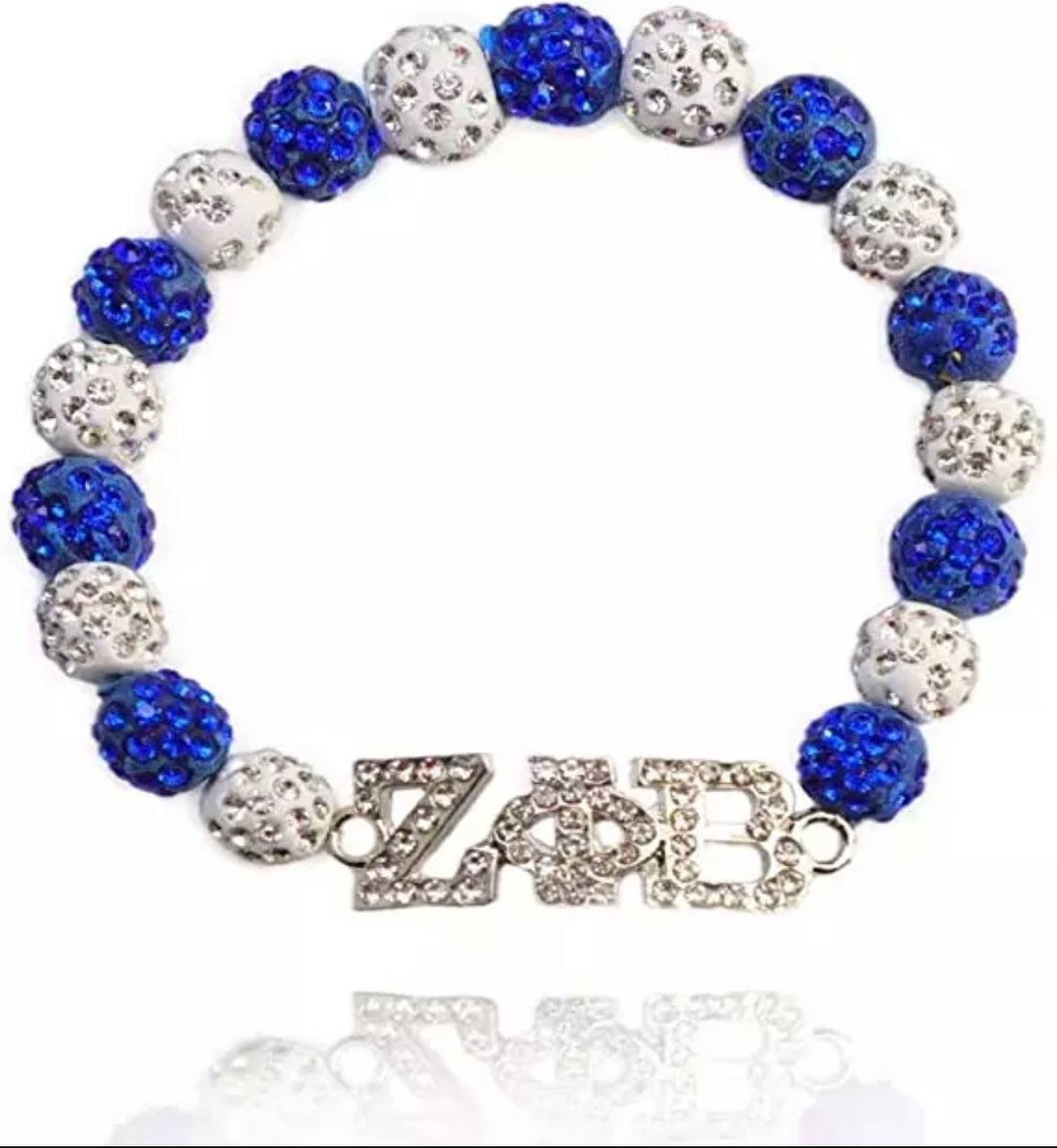 Zeta Charmed Pearl Bracelet