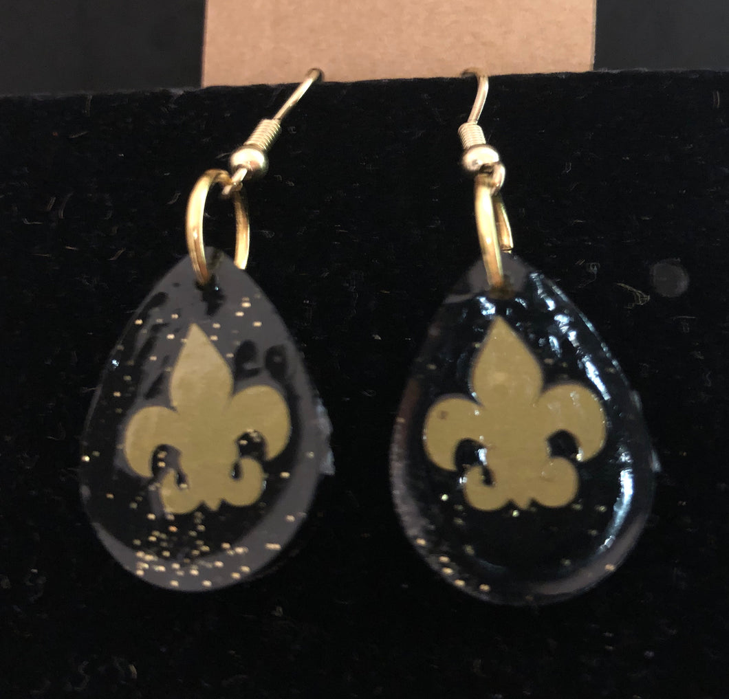 Black and Gold Tear Drop  4