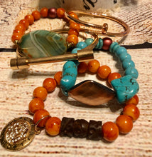 Turquoise Chain & Stone Stack