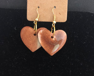 Resin Heart Shaped earrings