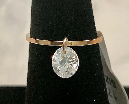Fashion Dangling Diamond Ring
