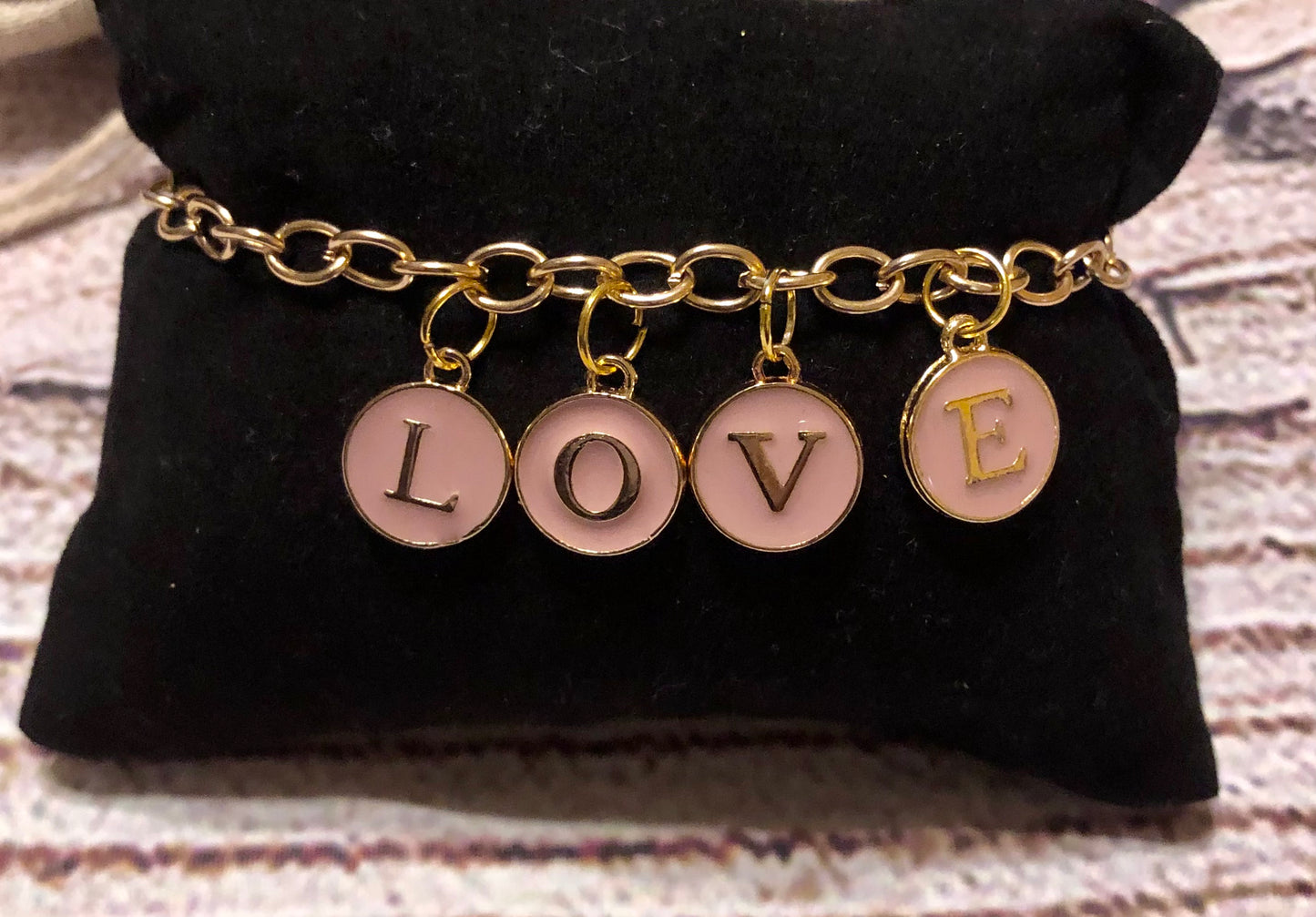 Gold Love Linked Charmed Bracelets