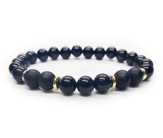 Aromatherapy Essential Oil Diffuser Bracelet Blue SandStones