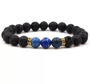 Natural Stone Lapid Lazuli Lava Energy aromatherapy Bracelet