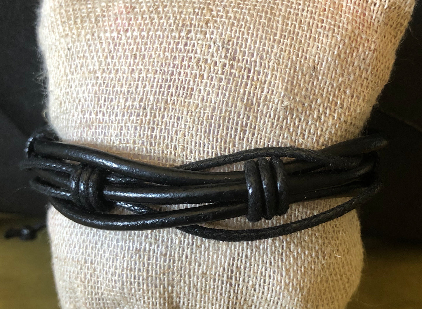 Leather twist knot