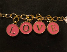 Gold Love Linked Charmed Bracelets