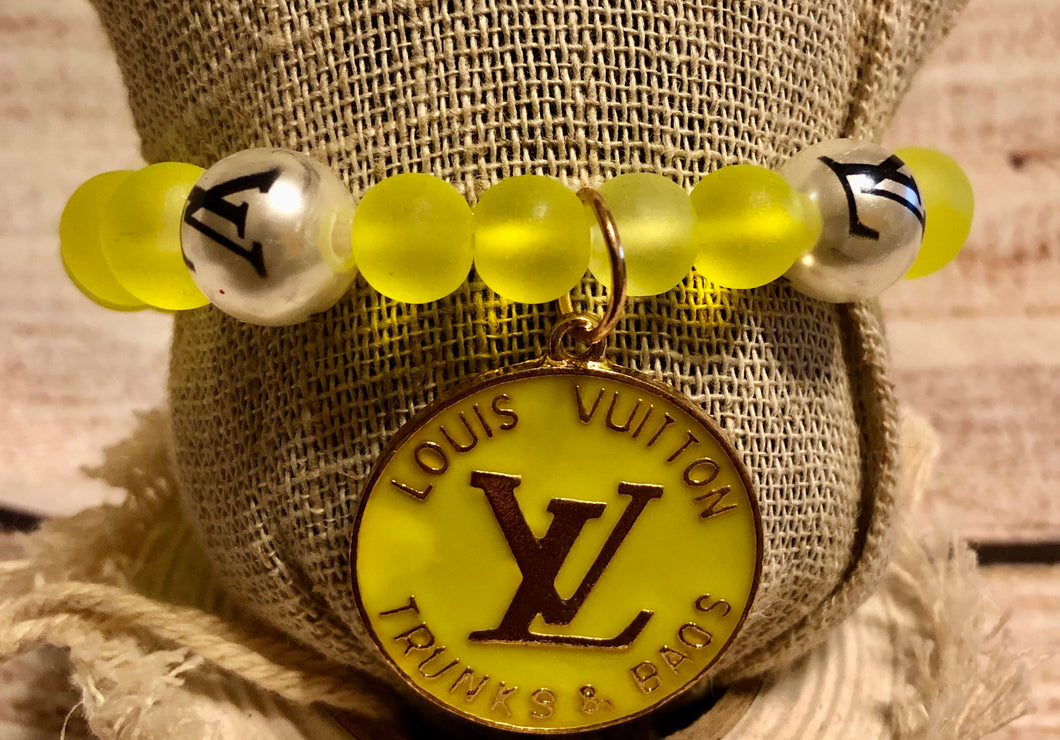 LV Yellow with Satin LV Beads