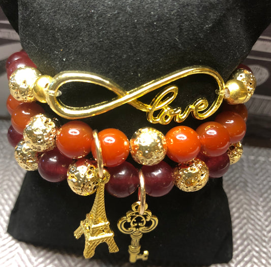 Tangerine Fire Tiger Charmed Stack