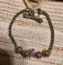 Purple Awareness Snake Link Charm single VII