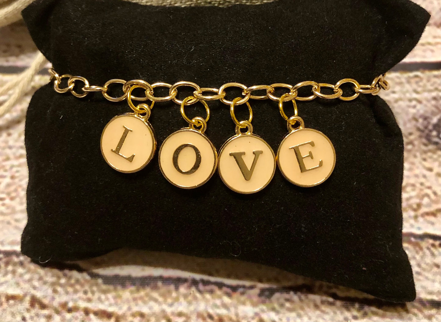 Gold Love Linked Charmed Bracelets