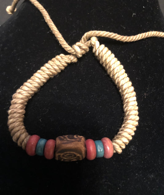 Asian wooden Rope Bracelet