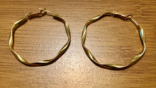 Vintage Blue Hoop Designer Earrings