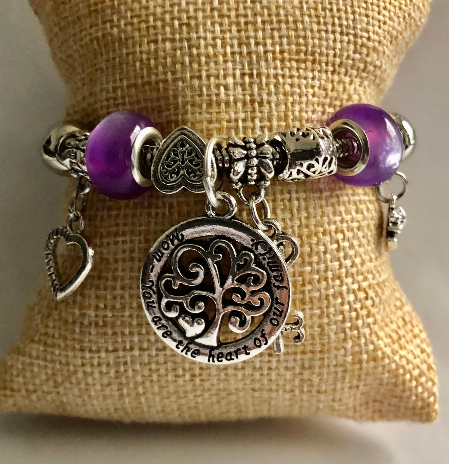 Mother’s Love Charmed Bracelet Purple Shine