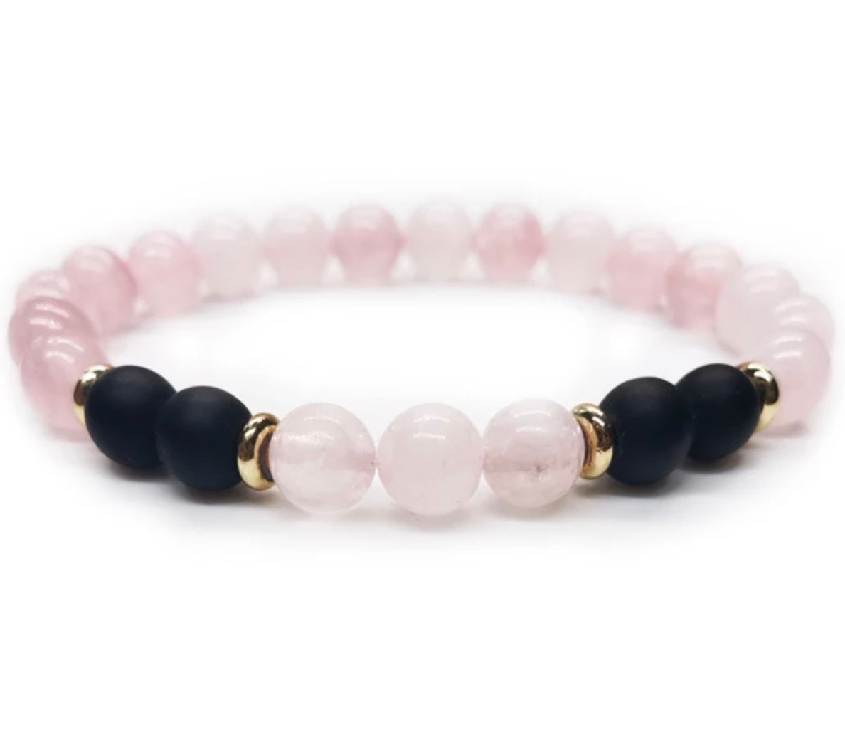 Aromatherapy Essential Oil Diffuser Bracelet Rose Quartz Stones