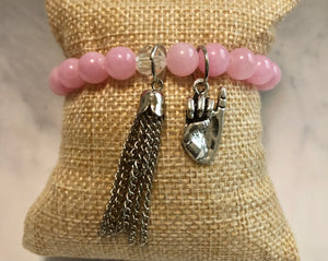 AKA Crystal Wire Tassel Bracelet